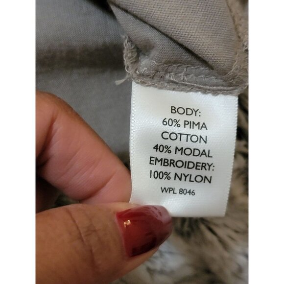 INC International Concepts Embroidery Long Sleeves Beige  SZ Small - Picture 5 of 6